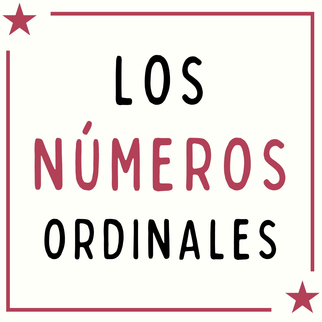 los números ordinales ejercicio y teoría en español para extranjeros, victoria monera